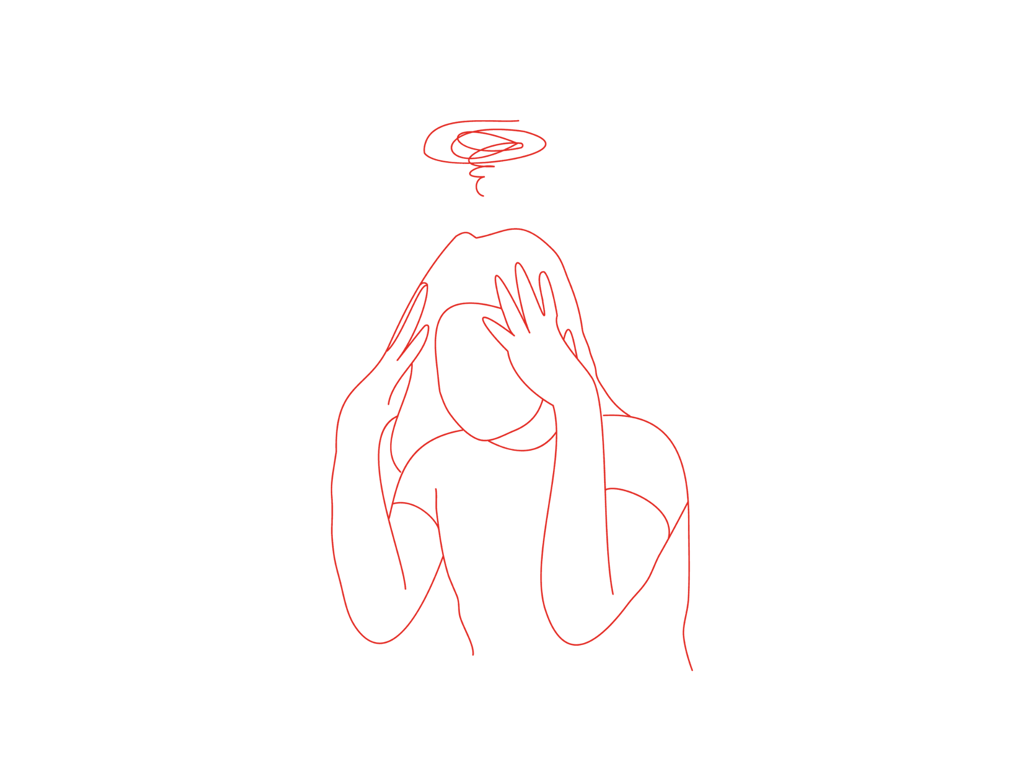 Depression and anxiety illustration for web