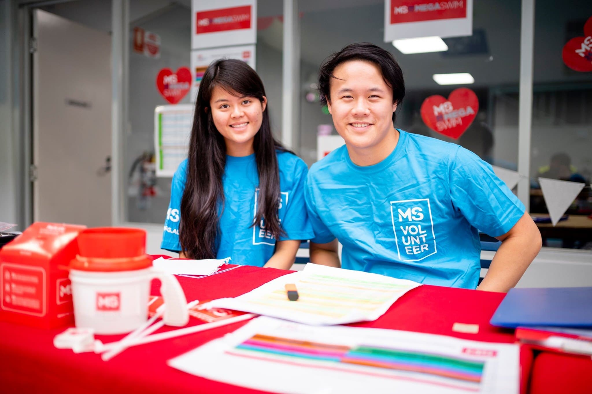 A girl and boy MS Plus Volunteer