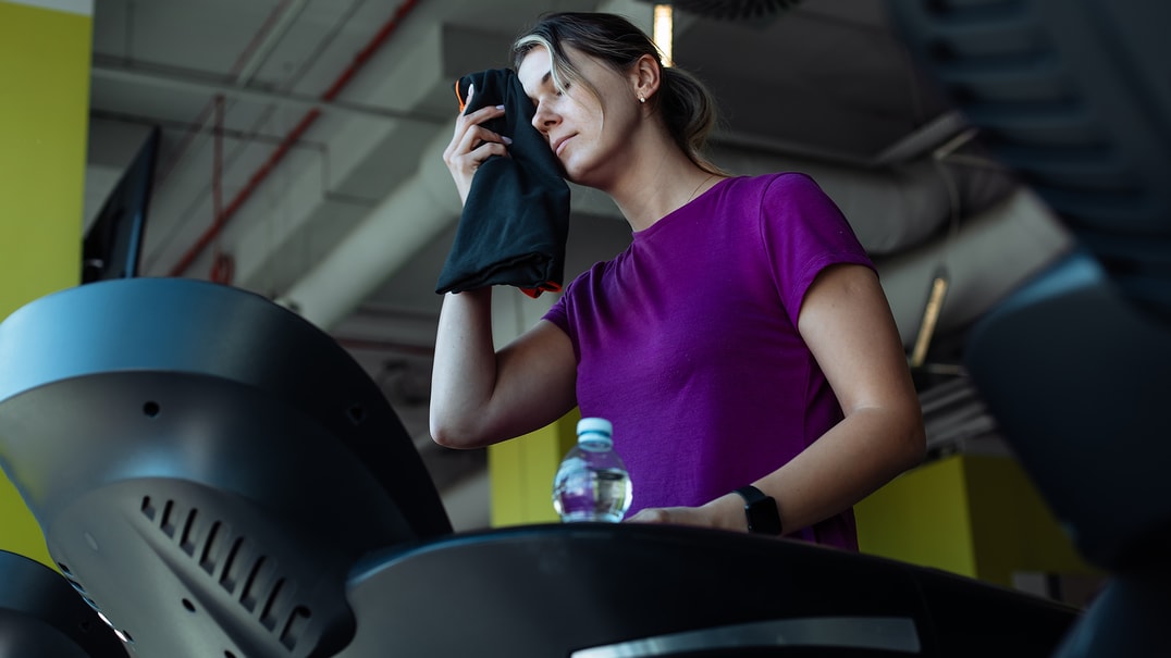 Person on treadmill