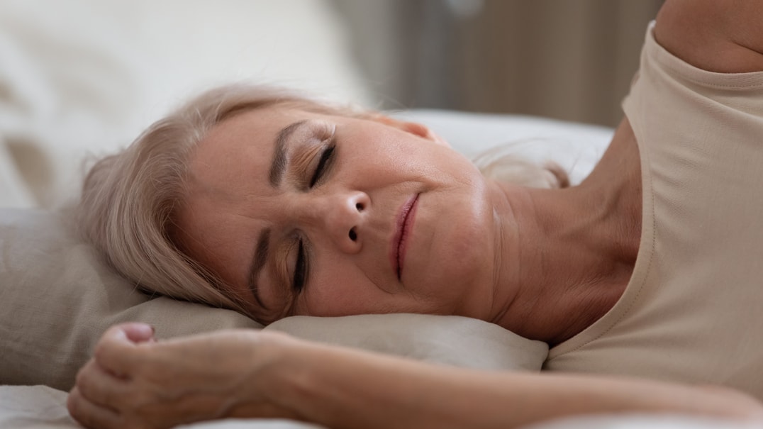 Sleeping older woman